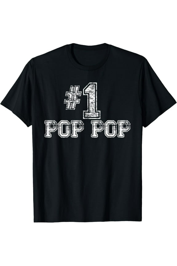 #1 PopPop T Shirt - Number One Pop Pop Father's Day Gift Tee