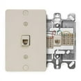 thumbnail image 1 of Leviton 40253-I Telephone Wall Phone Jack, 6P4C, Ivory, 1 of 3