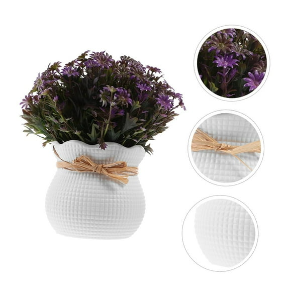 1 Pot of Artificial Daisy Flowers Small Bonsai Simulation Greenery Faux Potted Artificial Plants Outdoor Decoration Desk Decorative House Plants Artificial Home Artificial Outdoor Plant Flower