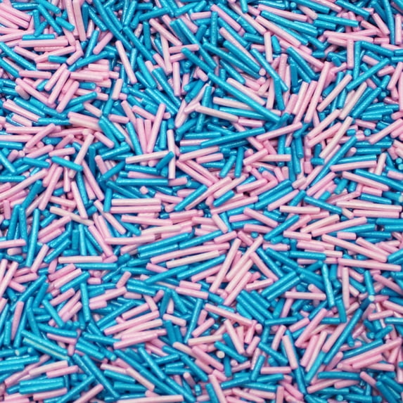 1 Pound GENDER REVEAL Pink & Blue Sprinkles BULK Jimmies - Gender Reveal Or Baby Shower Candy-Edible Cake Cupcakes Dessert & Ice Cream Topping