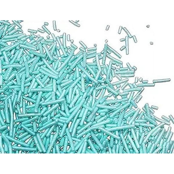 1 Pound Light Blue Sprinkles BULK Jimmies - Edible Cake Cupcakes Dessert & Ice Cream Topping-Baby Blue Candy