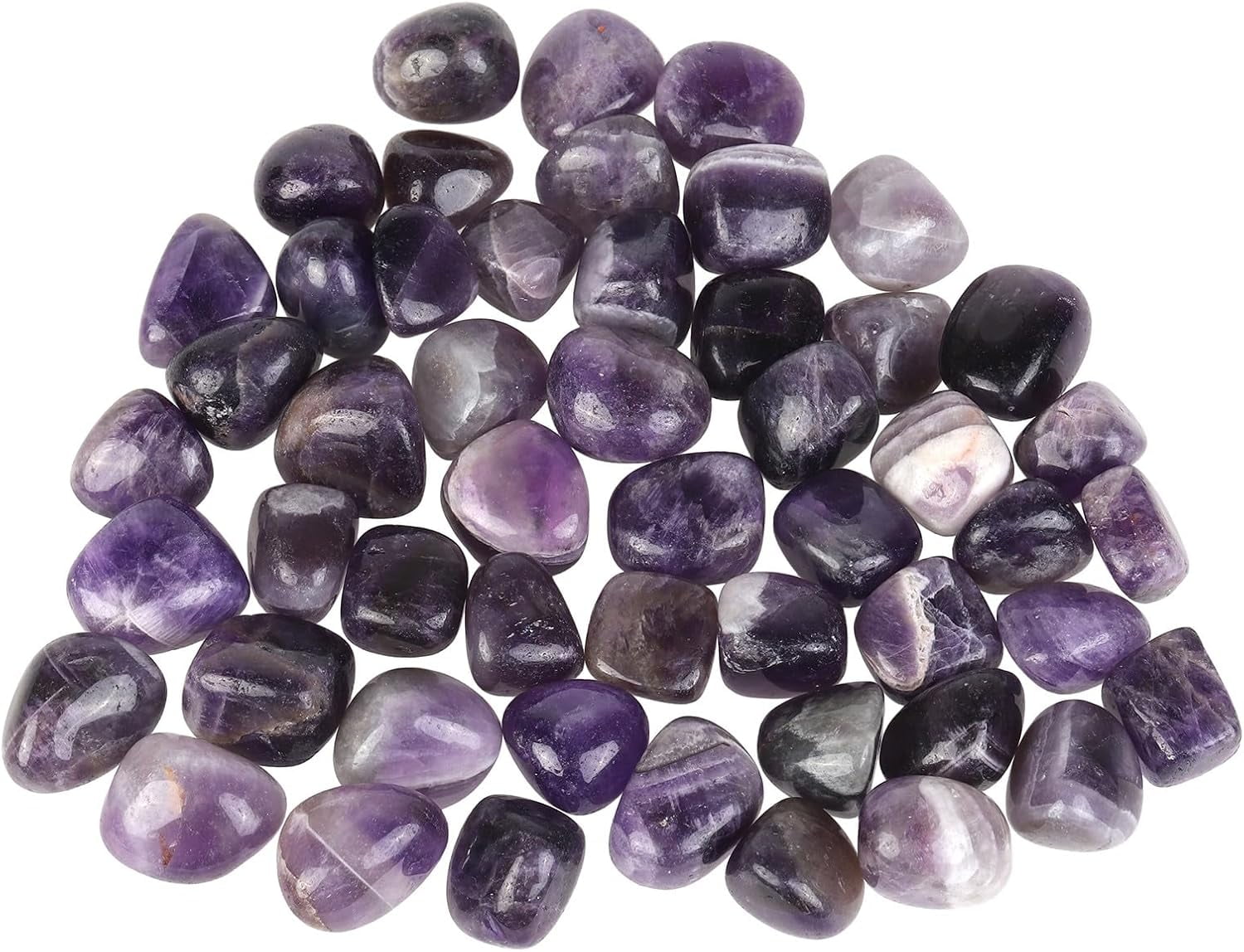 1 lb Bulk Natural Purple Amethyst Tumbled Chips