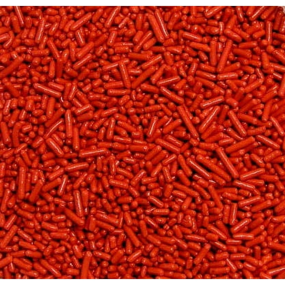 1 Pound RED Sprinkles BULK Jimmies - Edible Cake Cupcakes Dessert & Ice Cream Topping