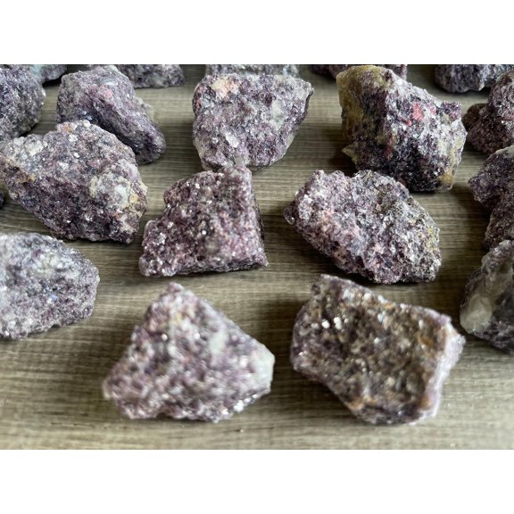 1 Pound Raw Lepidolite - Natural Lepidolite Stone, Natural Rough Lepidolite, Lepidolite Rough, Lepidolite Rocks (Lepidolite)