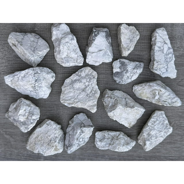 1 Pound Raw White Howlite - Natural White Howlite Stone, Natural Rough ...