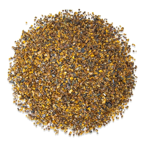 1 Pound Tumbled Tiger Eye Crystal Chips Bulk Gemstone Undrilled Beads Natural Stones Healing Crystals Crushed Chunked Crystal Pieces Loose Beads, for Jewelry Making Decor Crafts Irregular Chips