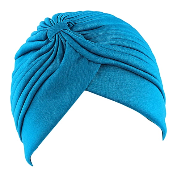 1 Pre-Tied Turban Cap for Women | Soft and Stretchy Fashion Pleated Headwrap - Breathable, Anti-UV Sunproof, No Brim Beanie Hat | Perfect for Sleep