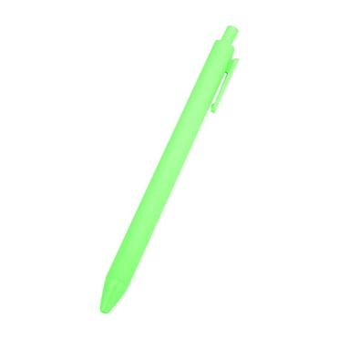 Under $1 Press Gel Pens, Green Retractable Gel Pen, 1.0Mm Medium Point Smooth Writing Pen for Home & Office Use, Quick-Dry Ink, White Retractable Gel Pens, by Goohae