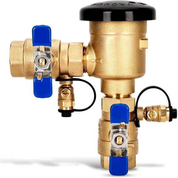 1" Pressure Vacuum Breaker Assembly, 400 PSI Max - Thickened Brass Backflow Preventer with Pre-Applied Sealant (No Teflon Tape Needed), Backflow Preventer Valve for Irrigation & Plumbing