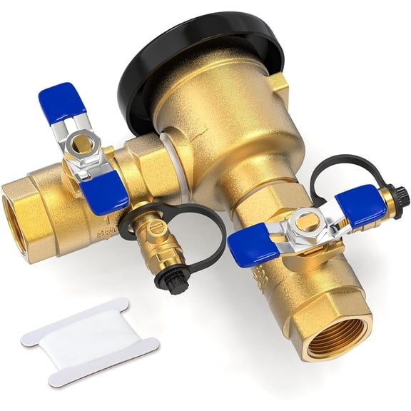 1" Pressure Vacuum Breaker Assembly, Brass Irrigation Backflow Preventer, Max 400 PSI Back Siphon Valves for Irrigation System