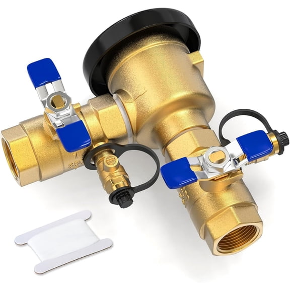 1" Pressure Vacuum Breaker Assembly, Brass Irrigation Backflow Preventer, Max 400 PSI Back Siphon Valves for Irrigation System