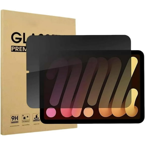 1 Privacy Screen Protector for iPad Mini [8.3 Inch] [Mini 7 A17 Pro 7th Gen 2024 & Mini 6th Gen 2021 Release] Tempered Glass 2.5D Edge,iPad Mini 7 & 6,Case Friendly