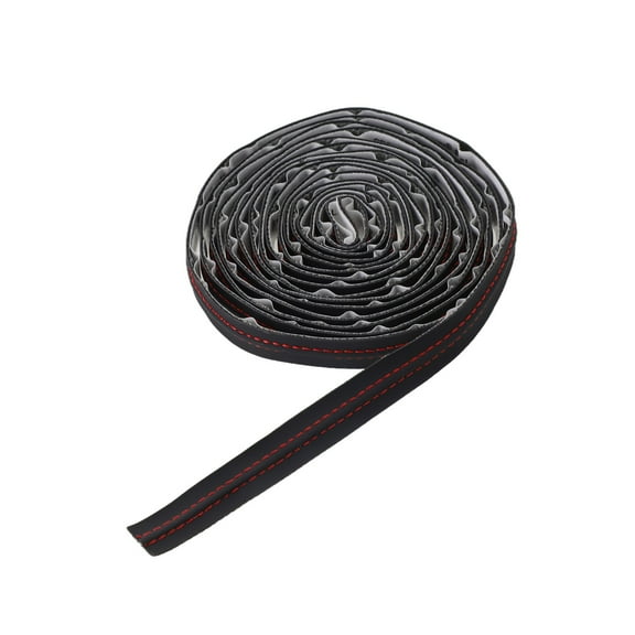 1*Pu Leather Car Molding Trim Strips Door Decorative- Diy Flexible Sticker For Door Dashboard- Sticker Car Interior Diy Strip Black+Red Fangkenuo