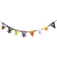 1*Pull the Flag, Kaireo Hangs, Halloween Pom Pom Pennant Paper Flag