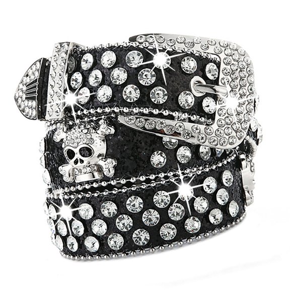 1. Punk-Style Embellished Waist Belt, Adjustable PU Strap for Men & Women Daily Wear