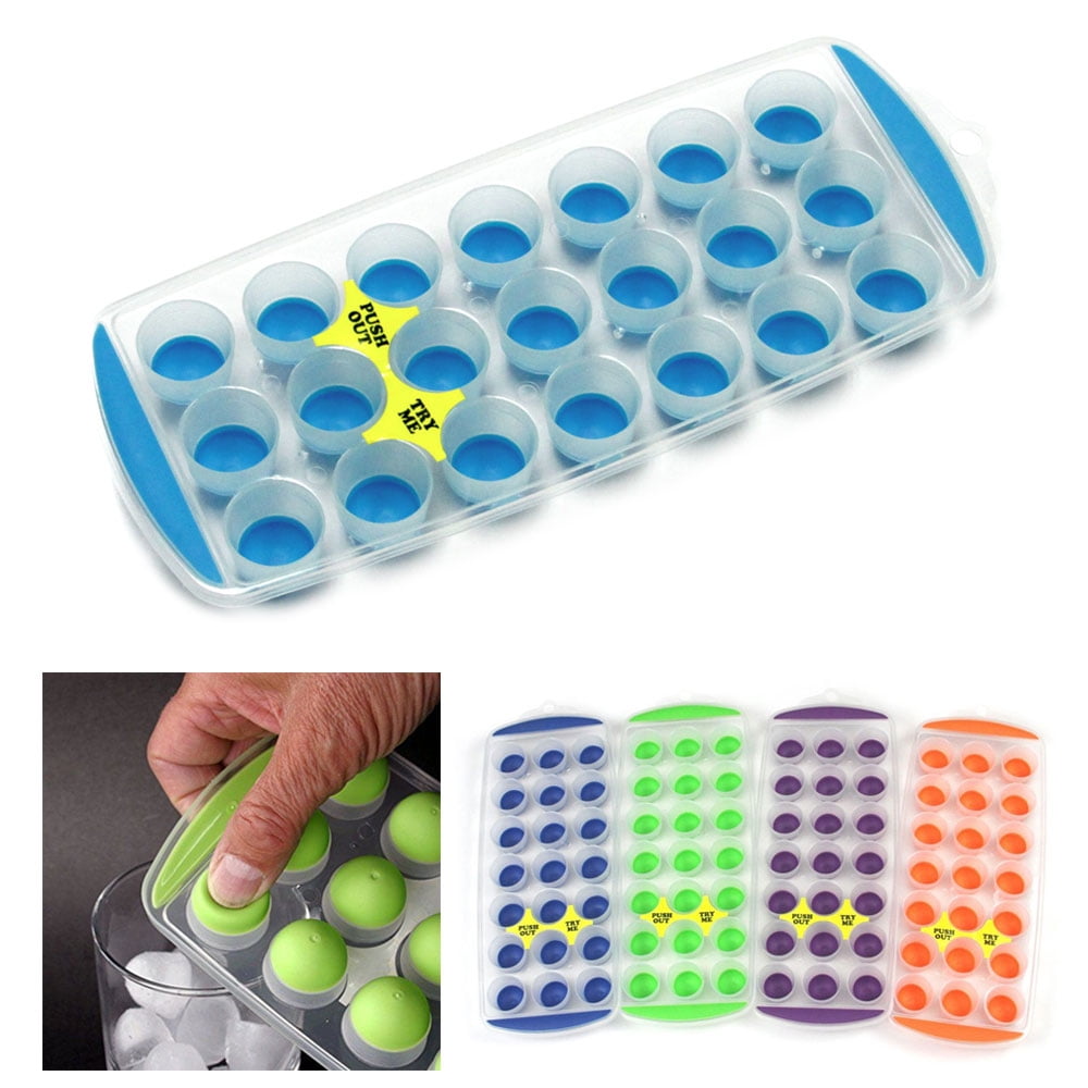 5352 Easy Push Premium POP-UP ice Tray, With Flexible Silicon Bottom and  Lid, Heart Shape