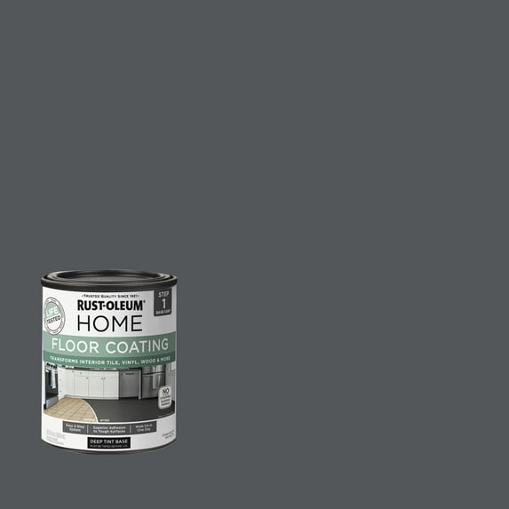 Rust-Oleum Home Charcoal Gray Interior Floor Coating Base Coat-363126T, Quart