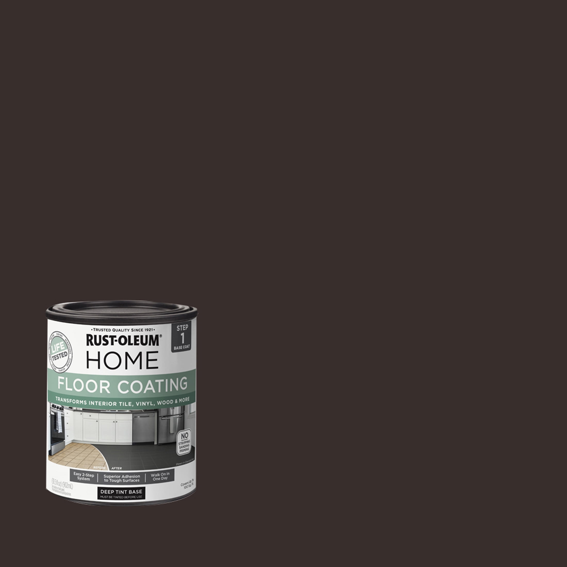 Rust-Oleum Home Chocolate Interior Floor Coating Base Coat-363127T, Quart