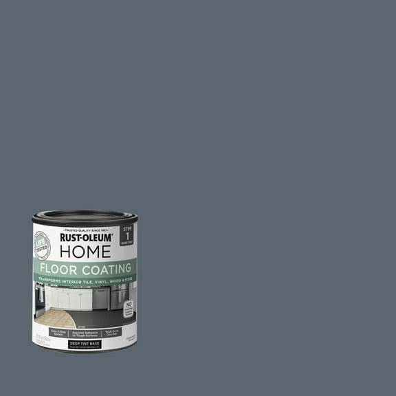 Rust-Oleum Home Gunmetal Interior Floor Coating Base Coat-363132T, Quart