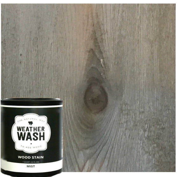 1 Qt. Mist Interior Exterior Weatherwash Transparent Aging Wood Stain