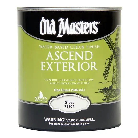 qt Old Masters 71304 Clear Ascend Exterior Water-based Finish, Gloss
