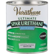 Varathane Exterior Spar Urethane Satin Finish - Water-Based - 1 Qt   Residential Use, Standard Application