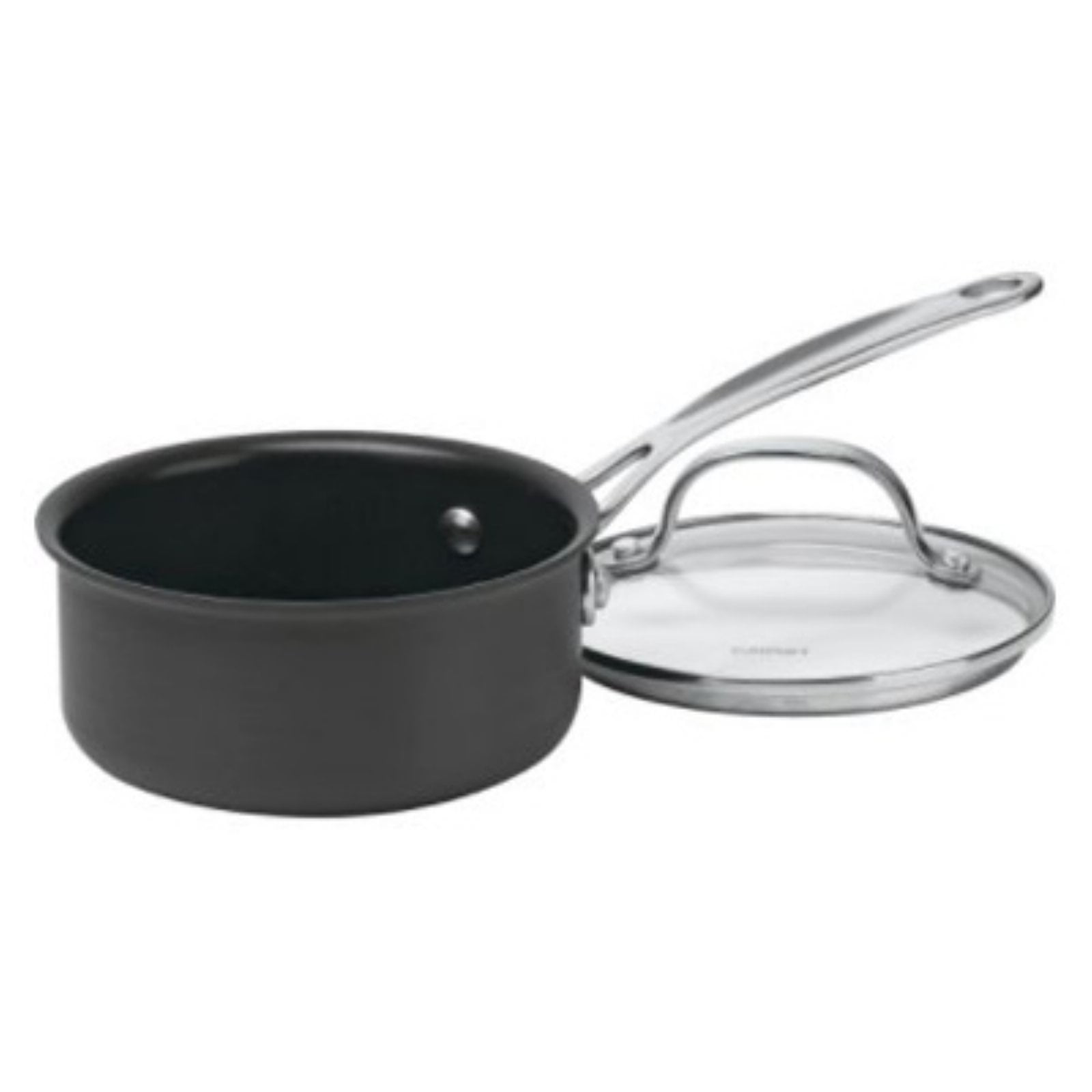 1-Quart Hard Anodized Non-Stick Saucepan with Glass Lid