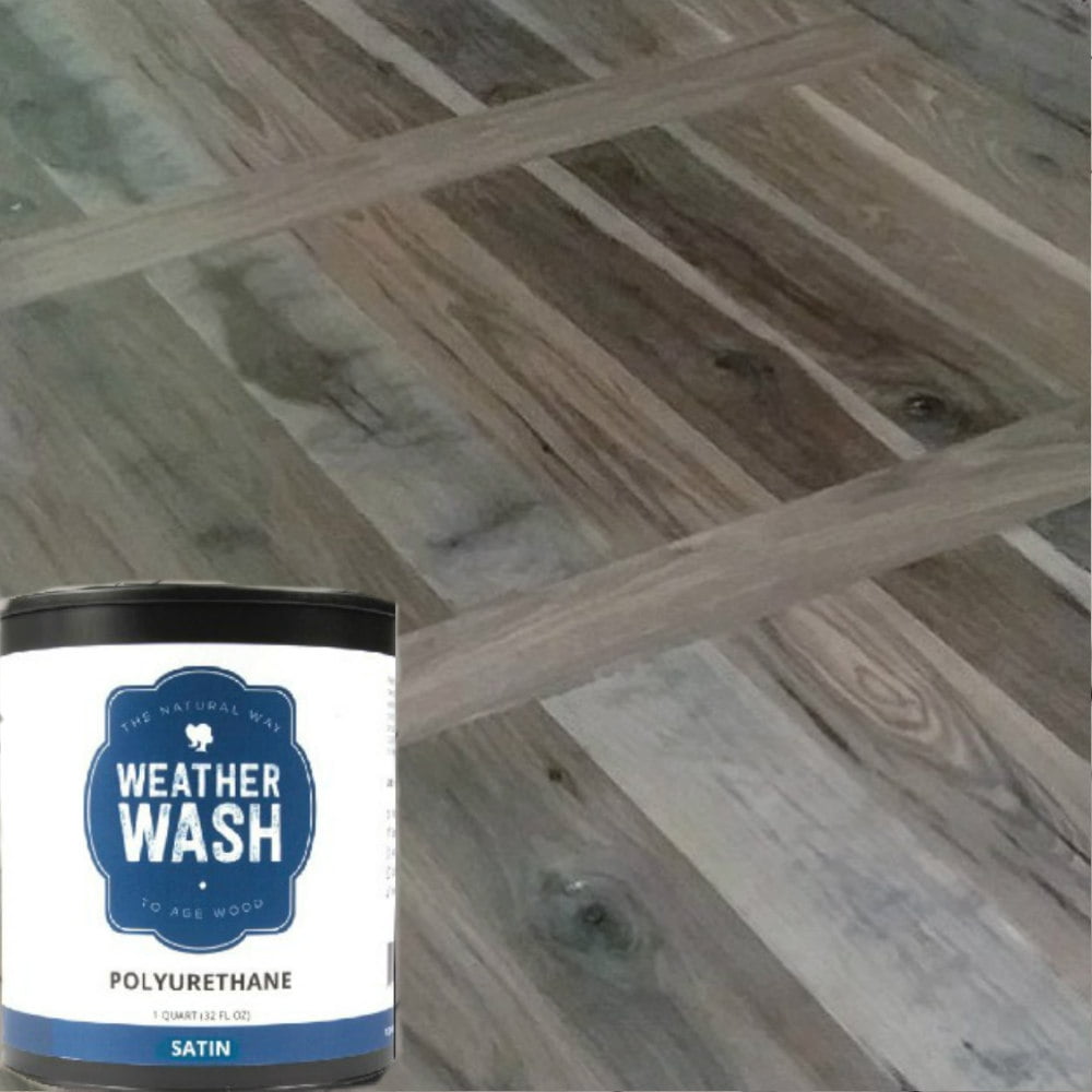1 Qt. Weatherwash Water-Based Clear Water-Based Interior Satin Polyurethane