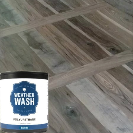 1 Qt. Weatherwash Water-Based Clear Water-Based Interior Satin Polyurethane