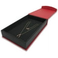 thumbnail image 1 of 1 Qty - Macaw-Red Magnetic Flap Necklace Jewelry Box - Textured Gift Box, 1 of 3