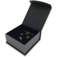 thumbnail image 1 of 1 Qty - Metallic Seal Grey Magnetic Flap Combination Earring + Pendant Jewelry Box - Textured Gift Box, 1 of 3
