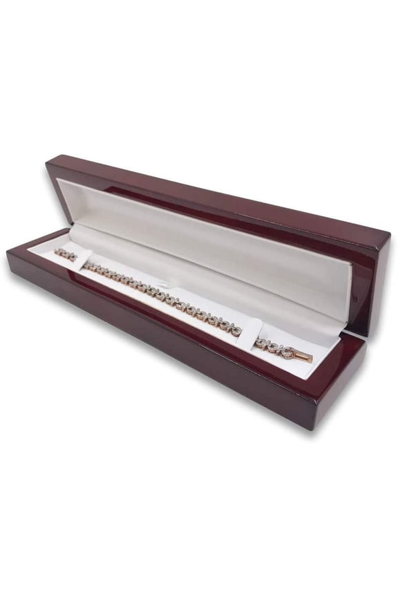 1 Qty - Premium Classic Rosewood Bracelet/Watch Jewelry Gift Box - For sales / gifts / travel / display / storage