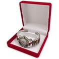 thumbnail image 1 of 1 Qty - Premium Macaw-Red Flocked Velour Large Bangle/Watch Jewelry Box, 1 of 3