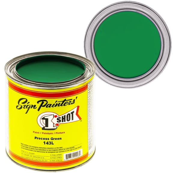 1 Quart 1 Shot PROCESS GREEN Paint Lettering Enamel Pinstriping & Graphic Art