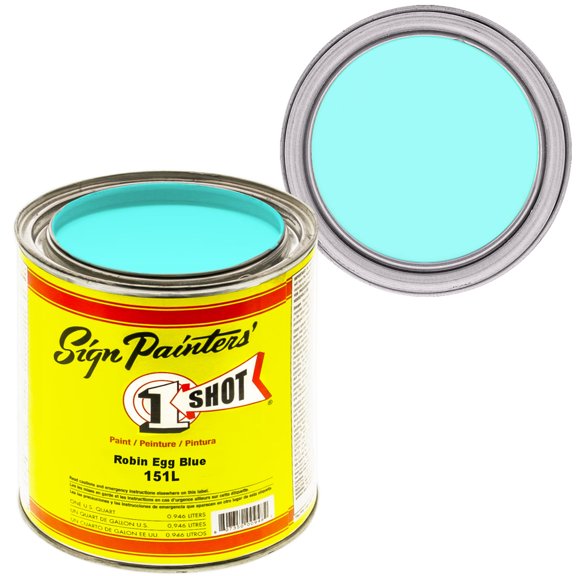 1 Quart 1 Shot Robin Egg Blue Paint Lettering Enamel Pinstriping & Graphic Art