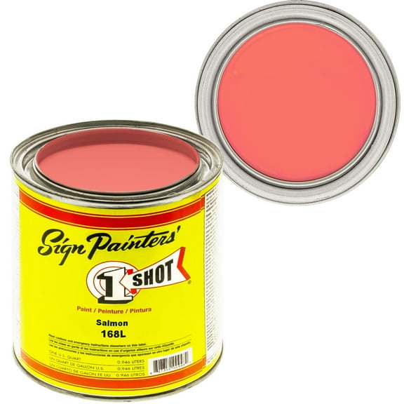 1 Quart 1 Shot SALMON PINK Paint Lettering Enamel Pinstriping & Graphic Art