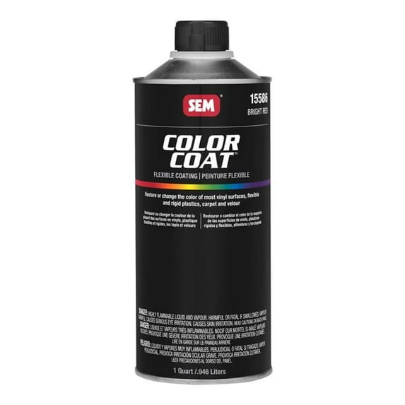 1 Quart Color Coat Bright Red Flexible Interior Paint