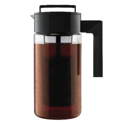 1 Quart Deluxe Cold Brew Coffee Maker - Black: Hand Wash, Plastic, Coffee Accessories