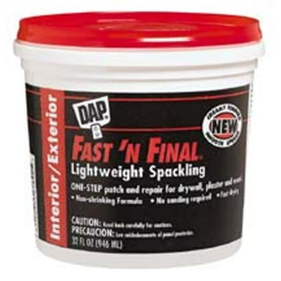 1 Quart FastN Final Spackling Interior & Exterior  FastN Final Spackling Interior & Exterior 1 quart