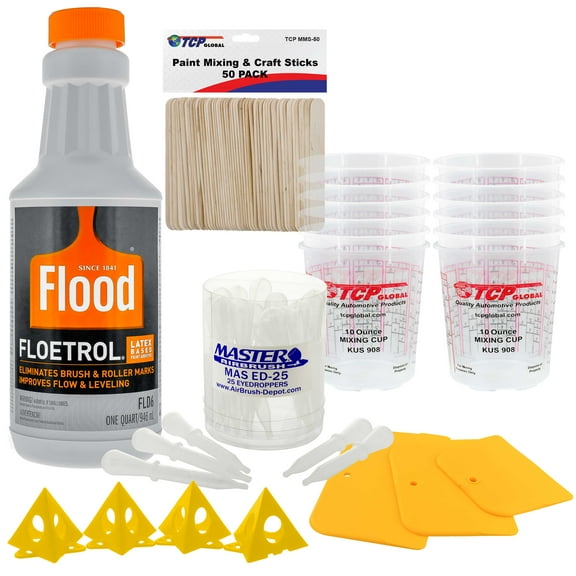 1 Quart Floetrol Additive Pouring Supply Paint Medium Basic Kit for Mixing, Stain, Epoxy, Resin - Plastic Cups
