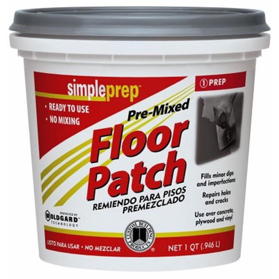 1 Quart Gray Pre Mixed Floor Patch   - Pack of 6
