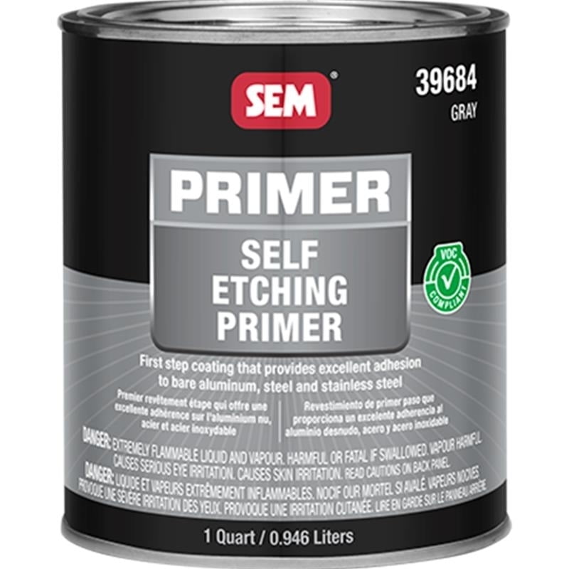 1 Quart SEM Self Etching Primer Paint Gray 39684 - Auto Rust Preventive Coating