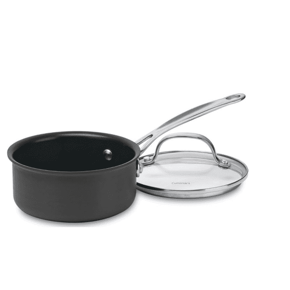 1-Quart Saucepan, Chef's Classic Nonstick Hard Anodized Saucepan w/Cover