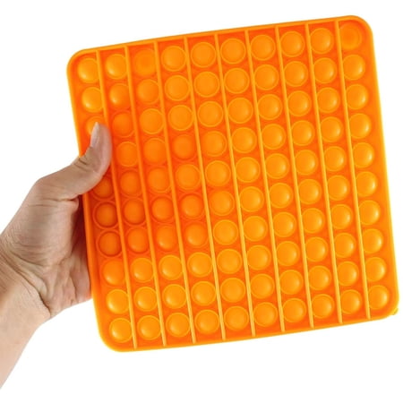 1 RANDOM SHAPE Large 8" Bubble Pop Game - Silicone Push Poke Bubble Wrap Fidget Toy - Bubble Popper Sensory Stress Toy (RANDOM SHAPE AND COLOR)