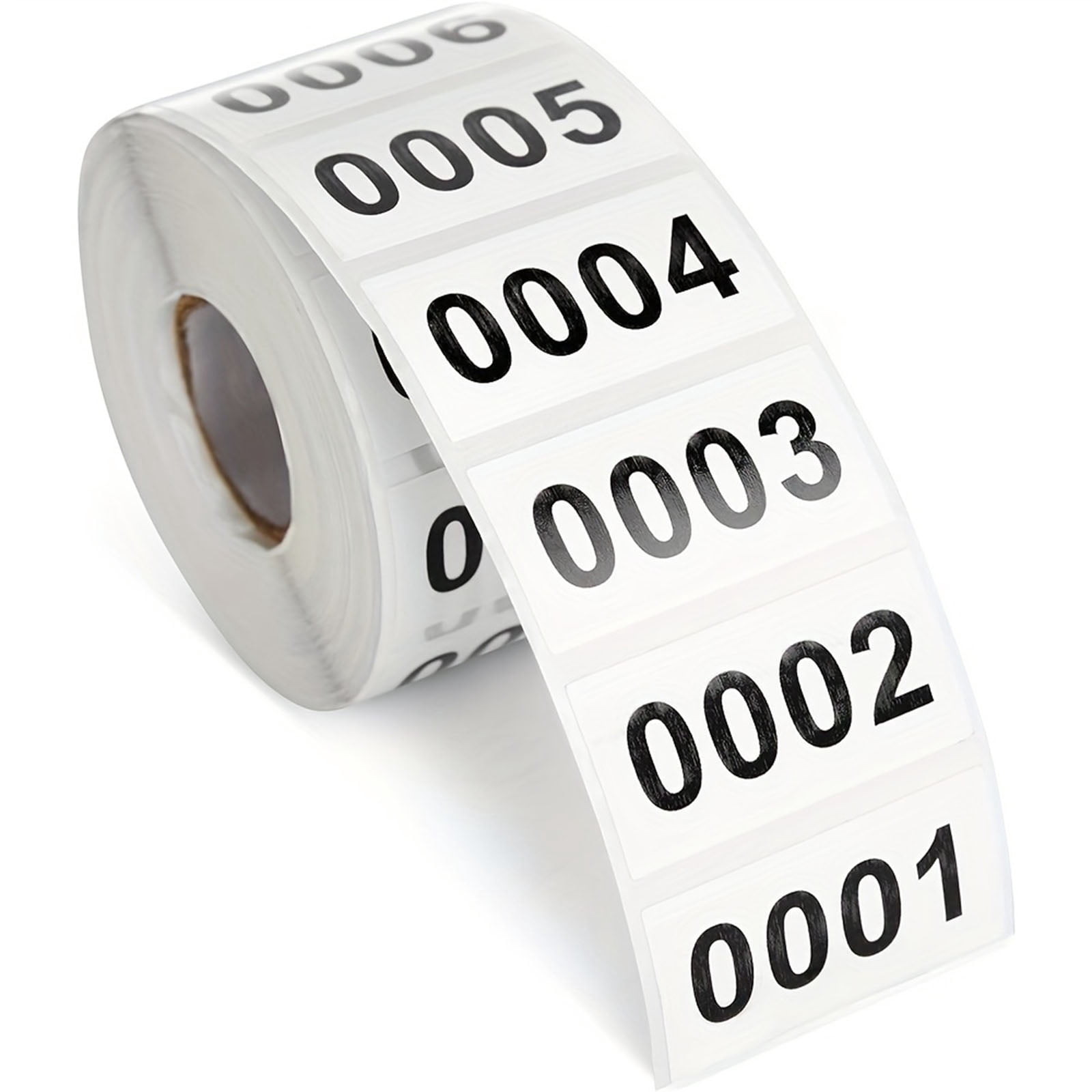 1 ROLL Inventory Number Sticker, 0001-1000 Consecutive Numbered Labels ...