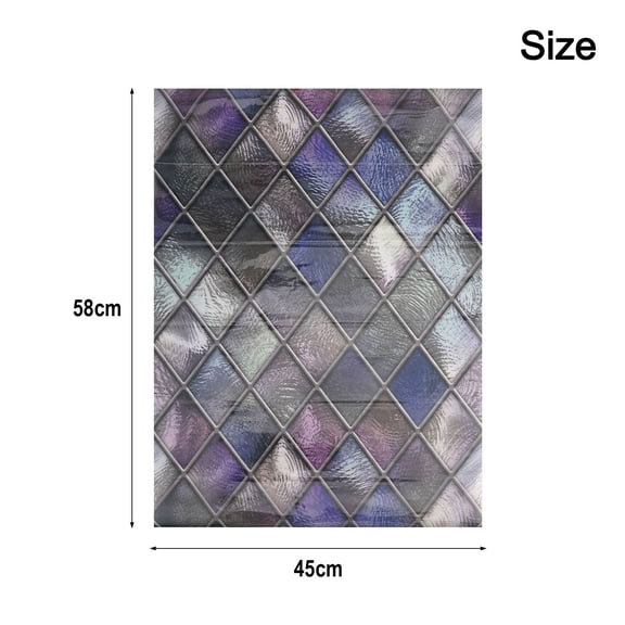 1*Rainbow Window Privacy Film, With Installation Tools, 3d Decorative Vinyl, Stained Glass Decal, Removable, Anti-Peep, Anti-Static, Thermal Control, Anti-Ultraviolet