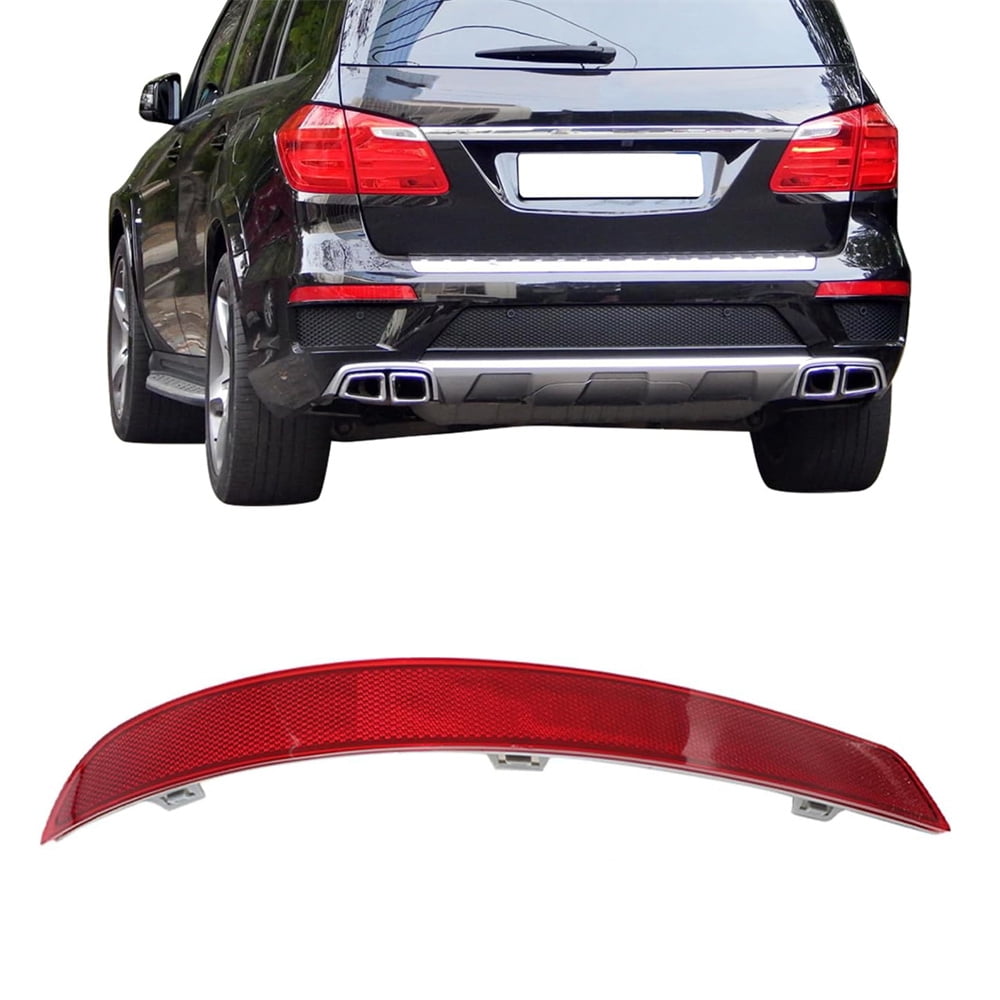 Pair Of Rear Bumper Reflector Covers For Mercedes GL-Class X164 2007-2009 – Red
