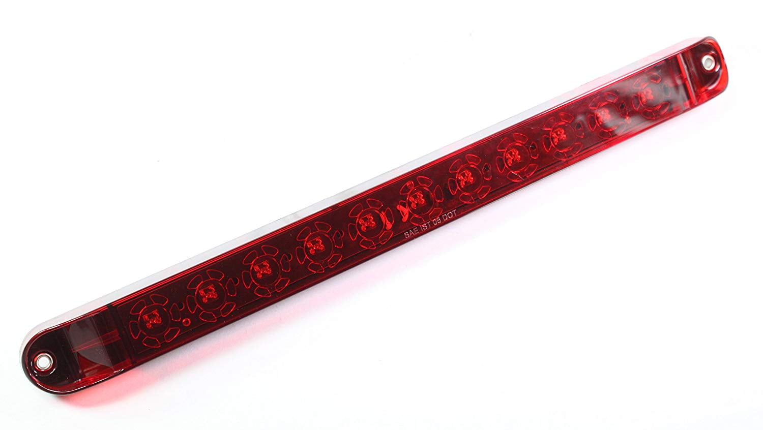 1 Red 17" Inch Waterproof Submersible Brake Stop Turn ID Light Bar Trailer Truck RV - Multifunction EHD