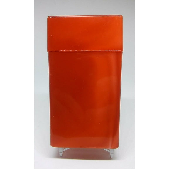 1 Red Crush-Proof Plastic Flip Top Hinged Lid Cigarette Case for 100's - 3214