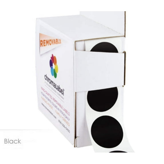 1" Removable Round, Color-Code Dots: 250/Box